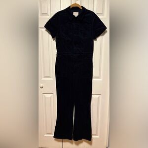 Habitual Midnight Navy Blue Corduroy Jumpsuit